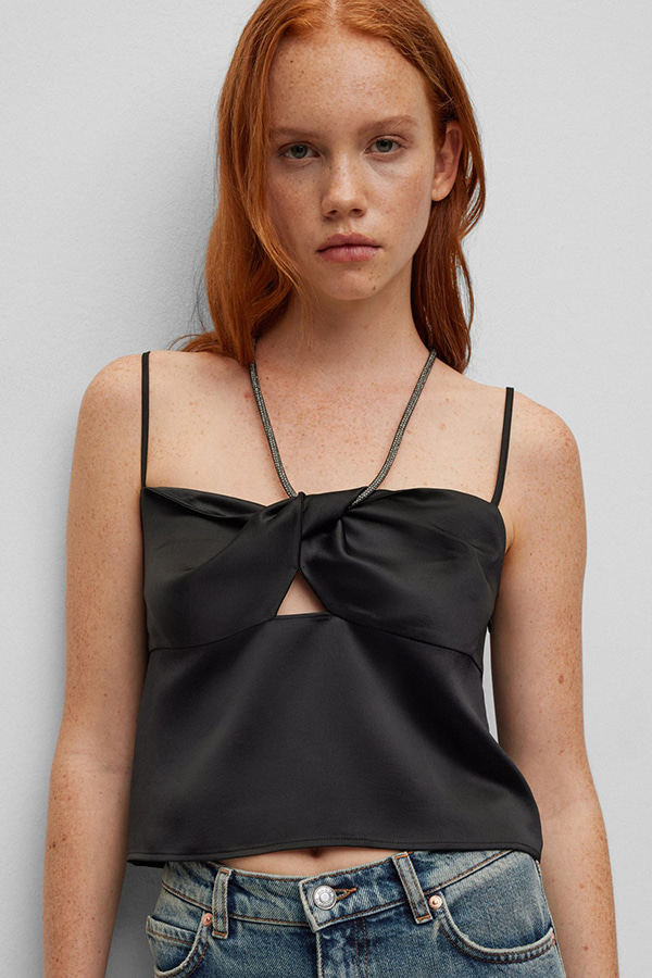 ΜΠΛΟΥΖΑ TOP HUGO - 001 ΜΑΥΡΟ